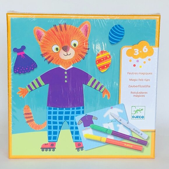 New Sealed Djeco Handcraft Magic Marker Felt-tips - Elliot and Zoe's clothes - Picture 6 of 13